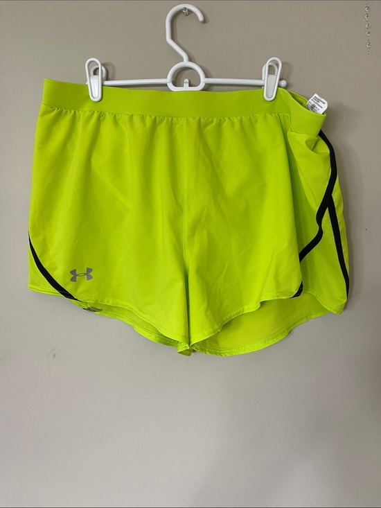 Under Armour Pants - Under Armour Neon Yellow Athletic Running Shorts with Black Trim